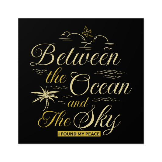 'Between the Ocean and The Sky' Sticker – Limited Weekly Drop | Drop Haus