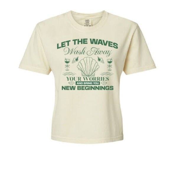 Let the Waves Boxy Tee  – Limited Weekly Drop | Drop Haus - Drop Haus